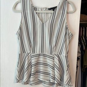 White House Black Market Sleeveless Peplum Blouse